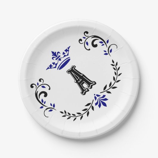 クラウンリースAモノグラム ペーパープレート (正面)