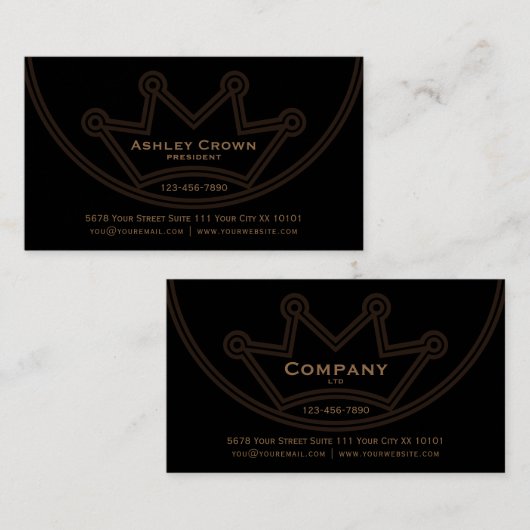 クラウンロゴ名刺 名刺 (正面/裏面)