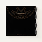 クラウンロゴ8.5インチx 8.5インチスパイラルノートブック ノートブック (裏面)