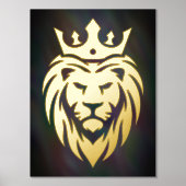 クラウンワライオン - ゴールドスタイル3 箔ポスター (正面)
