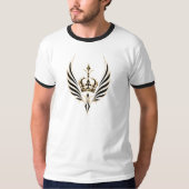 クラウンワーエンブレム リンガーTシャツ Tシャツ (正面)