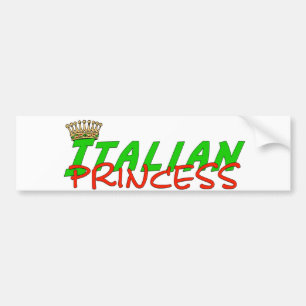 クラウン付きイタリアンプリンセス バンパーステッカー