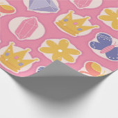 クラウン付きエレガンスパターン ラッピングペーパー (角)