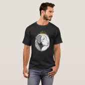 クラウン付きカーリーコーテッドレトリバー Tシャツ (正面フル)
