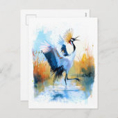 クラウン付きクレーン踊りイン水中 シーズンポストカード (正面/裏面)