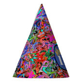 クラウン付きグラフィティ パーティーハット (左)