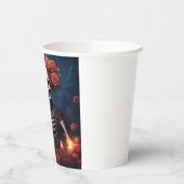 クラウン付きスケルトンバラ 紙コップ (左)