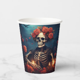 クラウン付きスケルトンバラ 紙コップ