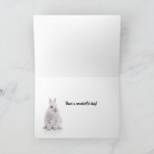 クラウン付きピンクバニー – ハッピーバースデープリンセス シーズンカード (内部)