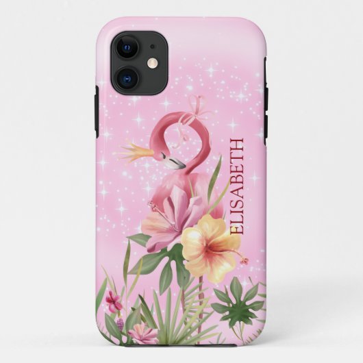 クラウン付きフラミンゴ Case-Mate iPhoneケース iPhone 11 ケース (裏面)