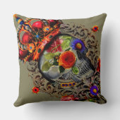 クラウン付きフローラスカル クッション (裏面)