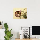 クラウン付きプレッツェル徴候とバラ ポスター (ホームオフィス)