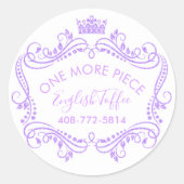 クラウン付き紫色のフレームと渦巻き ラウンドシール (正面)