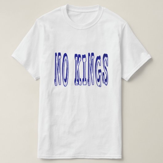 クラウン付きNOP -アンチキングはっきりしたステートメントデザインT Tシャツ (デザイン正面)