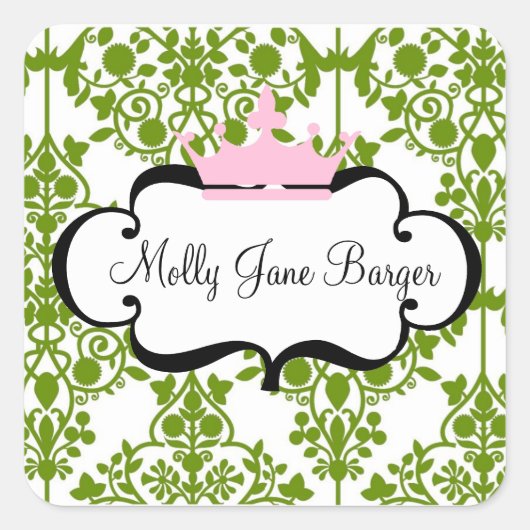 クラウン名のシール スクエアシール (正面)