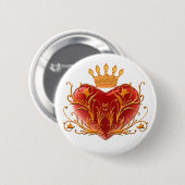 クラウン塗り潰しハート 缶バッジ (正面&裏面)