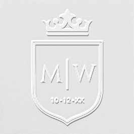 クラウン家紋2イニシャル結婚ズモノグラム