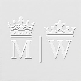 クラウン新婦結婚の2イニシャルモノグラム#2
