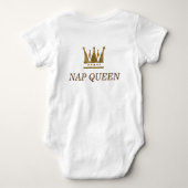 クラウン昼寝クイーンベビージャージーボディスーツ ベビーボディスーツ (裏面)