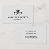クラウン王室のアイウェア眼鏡オプトメトリスト 名刺 (正面/裏面)