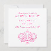 クラウン王室のパーティの招待状 招待状 (裏面)