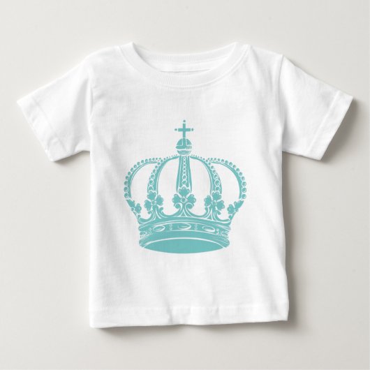 クラウン王室の02 – ライトブルーグリーン ベビーTシャツ (正面)