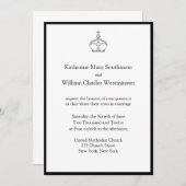 クラウン結婚式招待状 招待状 (正面/裏面)