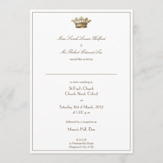 クラウン結婚式招待状 招待状