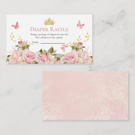 クラウン蝶フローラシャワーおむつラッフル エンクロージャーカード