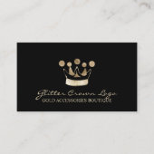 クラウン金ゴールドスパークルアクセサリー 名刺 (正面)