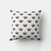 クラウン01 – 黒（白） クッション (裏面)