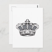 クラウン – グレー ポストカード (正面/裏面)