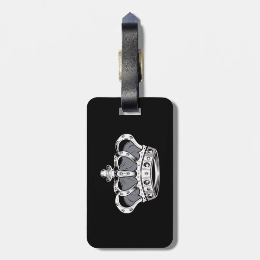 クラウン – グレー ラゲッジタグ (裏面縦)