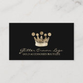 クラウン ゴールド スパークル アクセサリー 名刺 (正面)