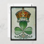 クラウン&シャムロック葉書。 ポストカード (正面/裏面)