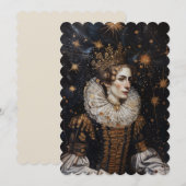 クラウン・ジョセフィン・フラット招待状 12.7 cm x 17.8 cm 招待状 (正面/裏面)