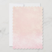 クラウン | バタフライ ピンク フラワー スウィート16 誕生日 招待状 (裏面)