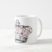 クラウン – ピンク コーヒーマグカップ (正面右)