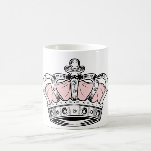 クラウン – ピンク コーヒーマグカップ (中央)