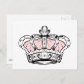 クラウン – ピンク ポストカード (正面/裏面)