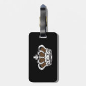 クラウン – ブラウン ラゲッジタグ (裏面縦)