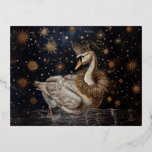 クラウン - ホイル ポストカード (正面)