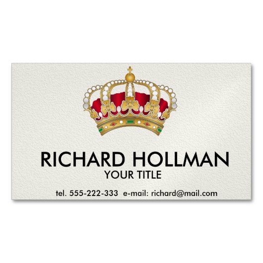 クラウン マグネット名刺 (正面)