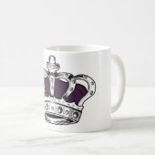 クラウン – 紫 コーヒーマグカップ (正面右)