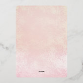 クラウン |蝶ピンクのローズフローラキンセアニラ 箔招待状 (裏面)