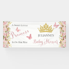 クラウン |蝶フローラプリンセスベビーシャワー 横断幕