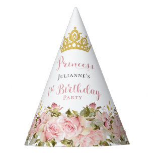 クラウン 蝶フローラプリンセス1st Birthday パーティーハット