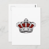 クラウン – 赤 ポストカード (正面/裏面)