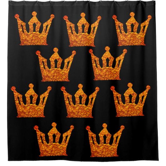 クラウン、金箔シャワーカーテン シャワーカーテン (正面)