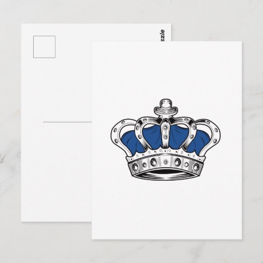 クラウン – 青  ポストカード (正面/裏面)